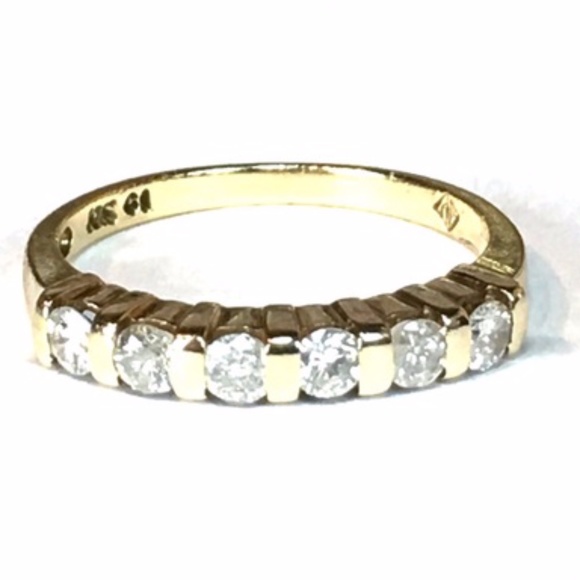 10K High Grade Fine Diamonds Heavy Shank Wedding Band Size 72.09gms